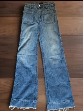 H&M Blue Flare Wide Leg Jeans